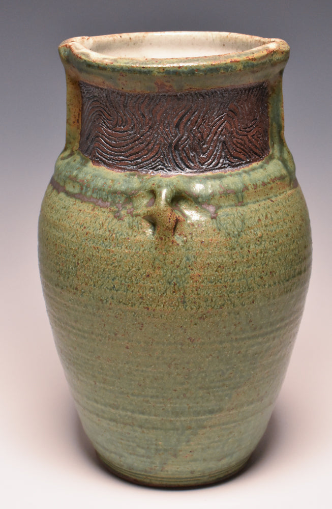 Old Grizz Green Vase