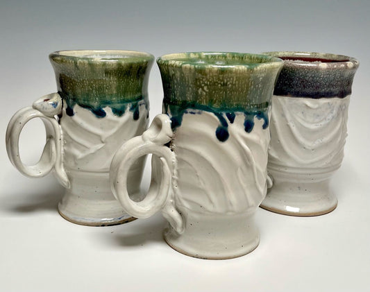 Tall Slipped Mugs